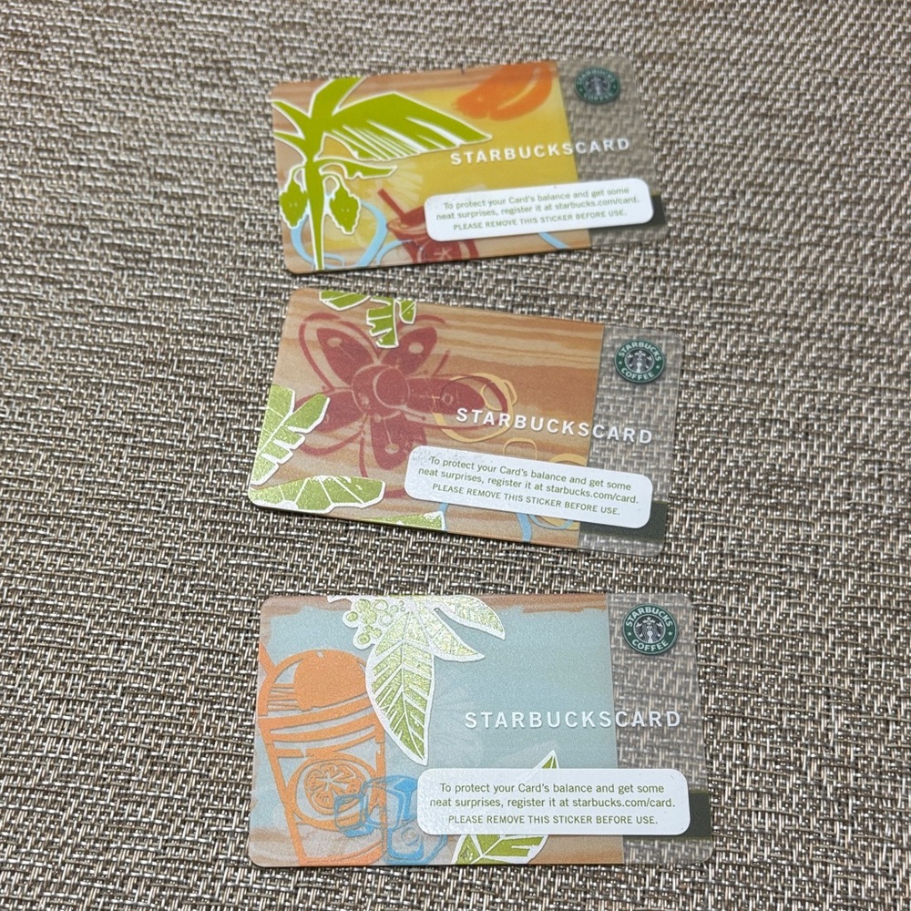 STARBUCKS Tropical Gift Card Set 🌴